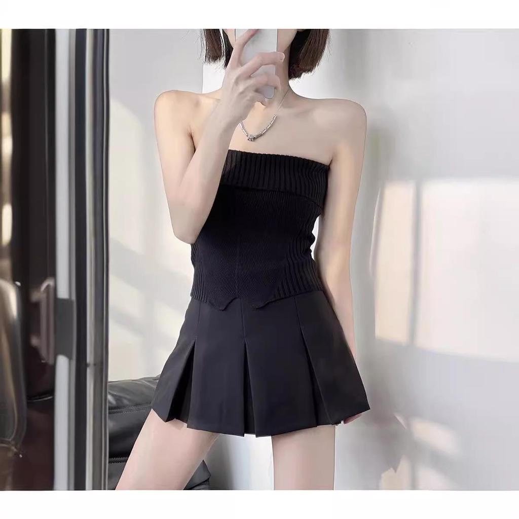 Summer American College Style High-Waist Pleated Mini Skirt - Slimming, Versatile, Sexy