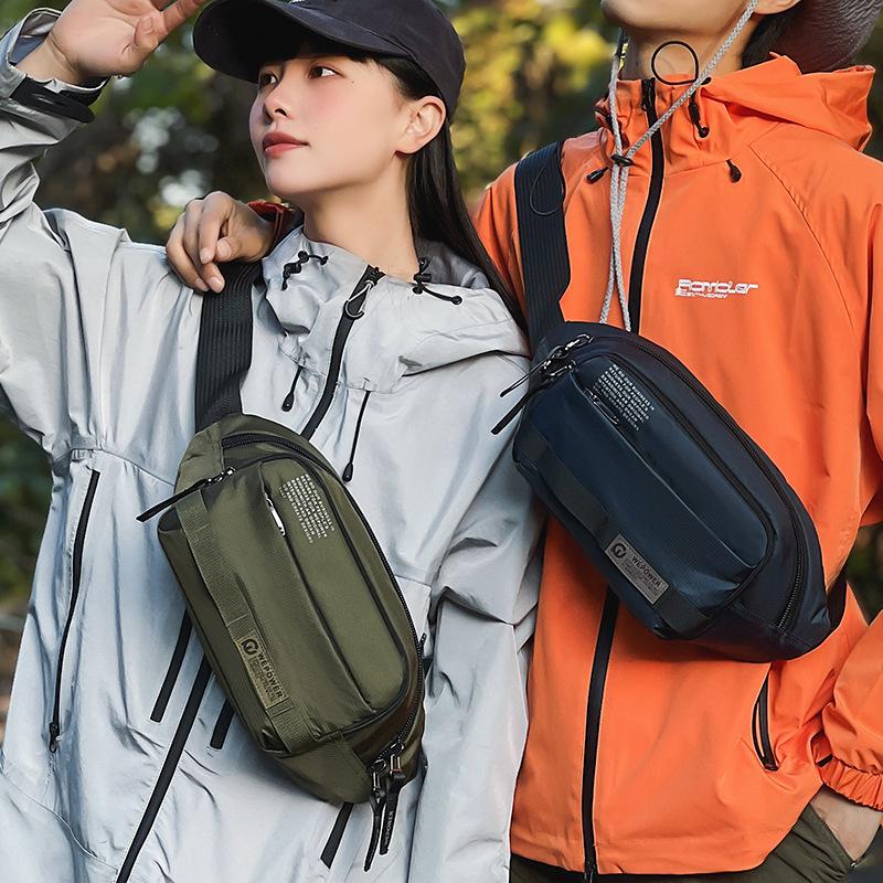 Versatile Large Capacity Men's Chest Bag Fashion Casual Phone Crossbody Sling Bag Cycling Waist Pack for Outdoor Daily