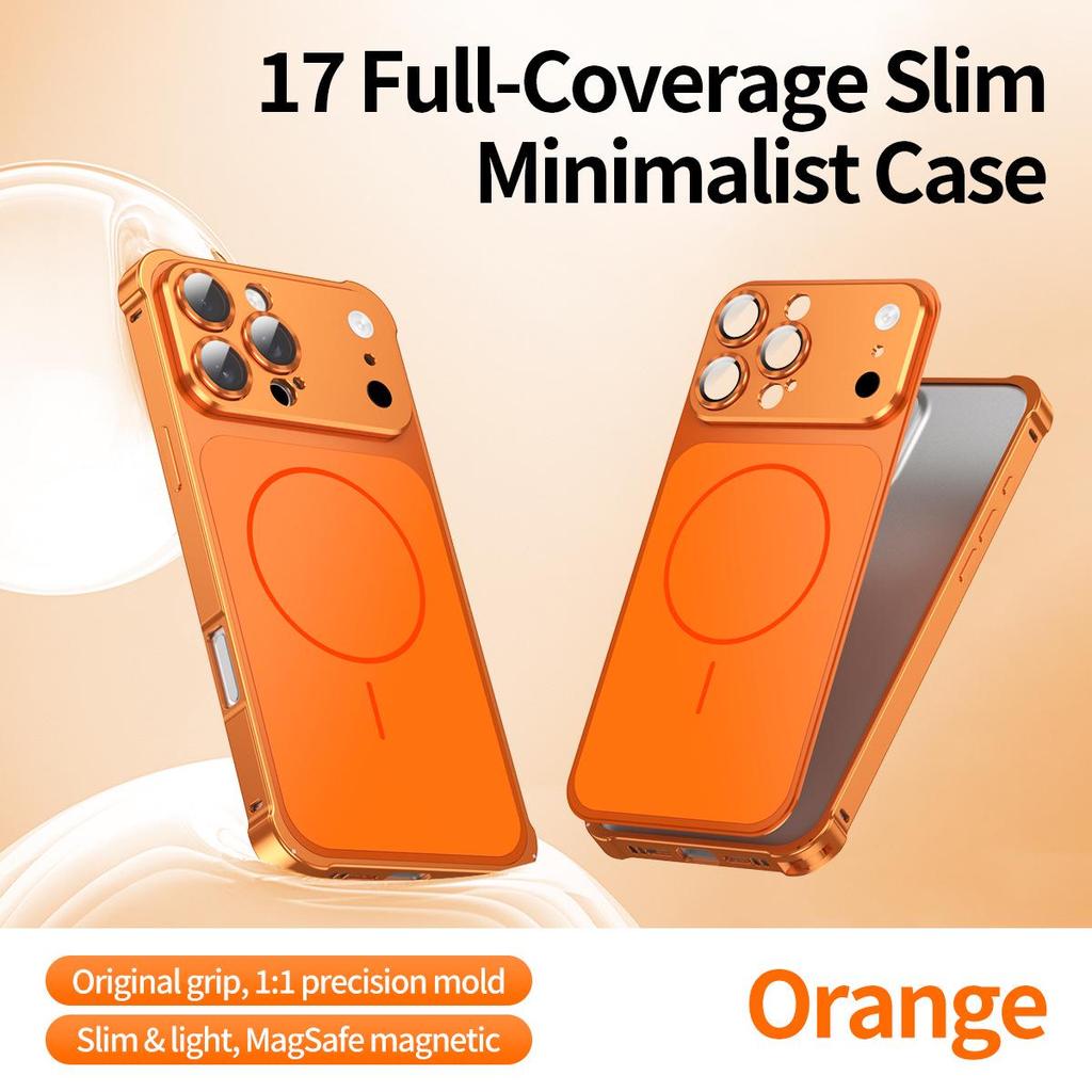 iPhone 16 Pro Max Metal Frame with Magnetic Adsorption & Lens Protection for iPhone 17