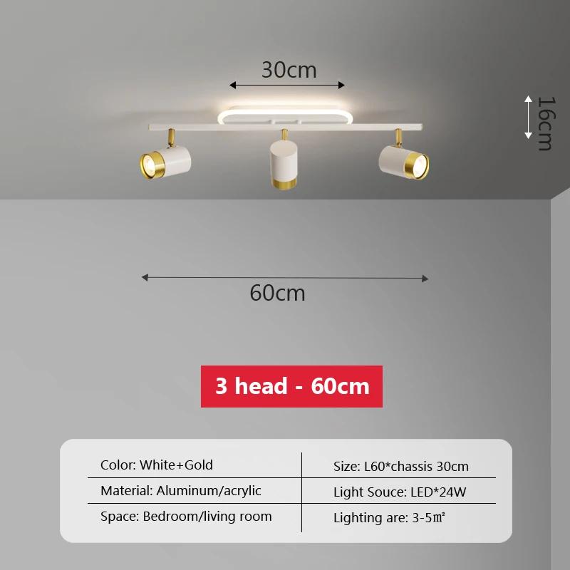 Nordic Strip LED Multihead Ceiling Lamp Spotlights For Hall Living Room Bedroom Balcony Corridor Cloakroom Decor Lights Fixtures