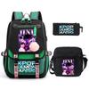 Demon Hunters Peripheral Printing Children's Fashion Backpack Cross-border Large Capacity Primary and Secondary School Student Leisure School Bag Set