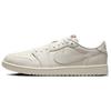 Air Jordan 1 Cow Leather Low Top Vintage Basketball Shoes Men's White HQ6998-100