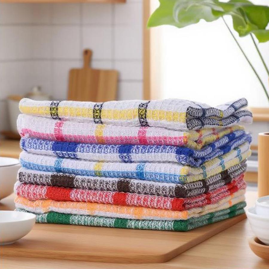 Kitchen cleaning cloths, highly absorbent, easy to wash, 5/10/12 sheets per pack, suitable for household dishwashing and table cleaning.Random color