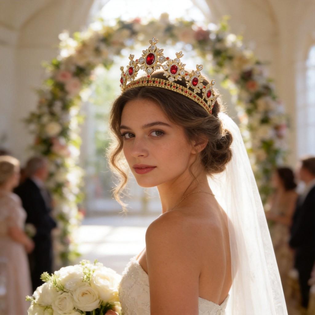 Elegant Bride Crown Headpiece With Water Crystal For Birthday Celebrations