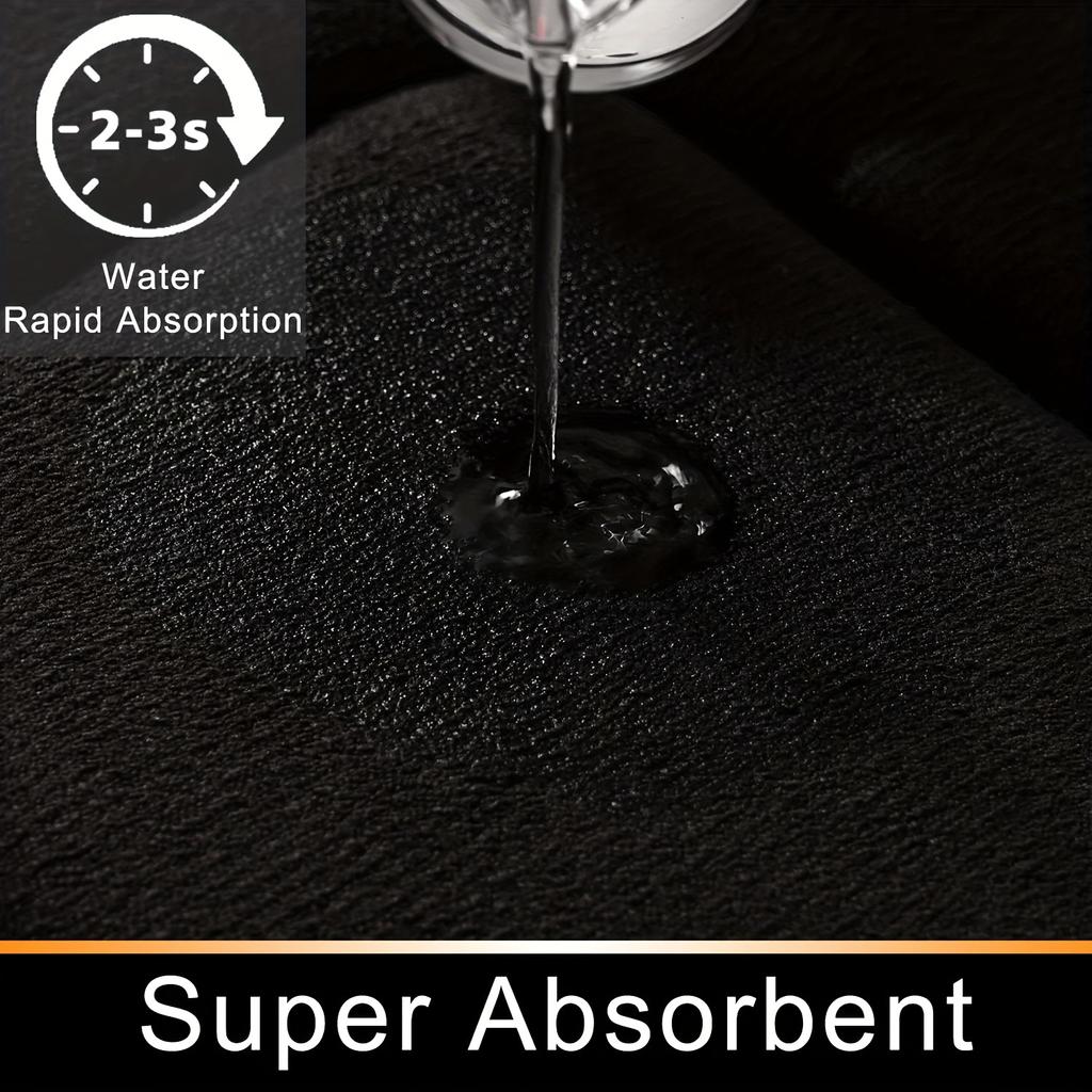 Thickened Sponge Flannel Bathroom Non-slip Floor Mats Dirt-resistant Foot Mats Absorbent Mats Porch Entrance Decorative Door Mat