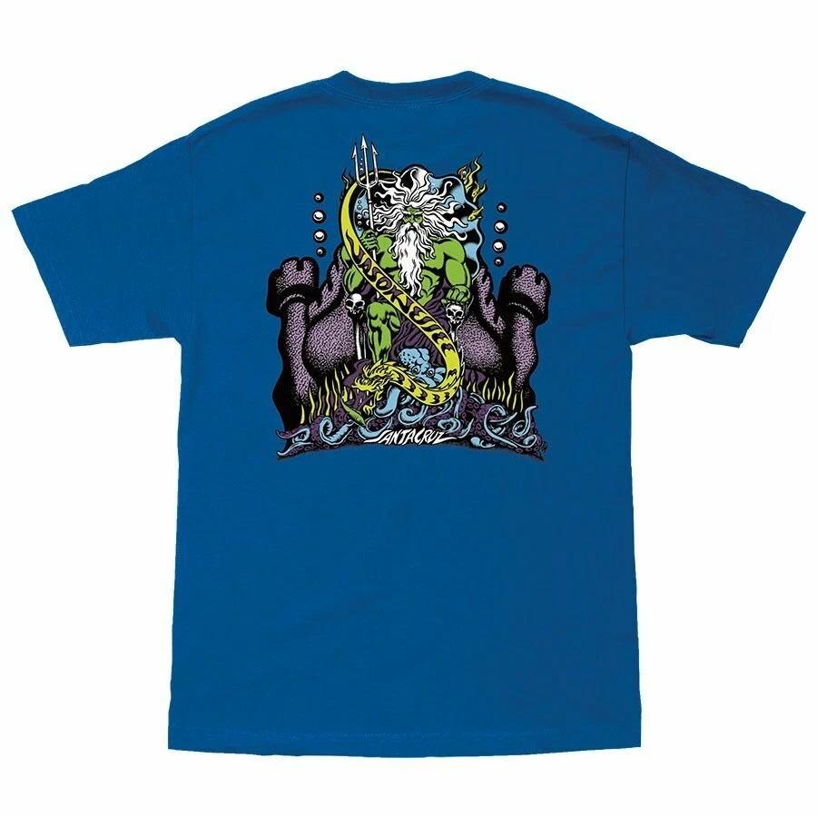 Santa Cruz Jason Jessee NEPTUNE Skateboard T Shirt ROYAL BLUE XS