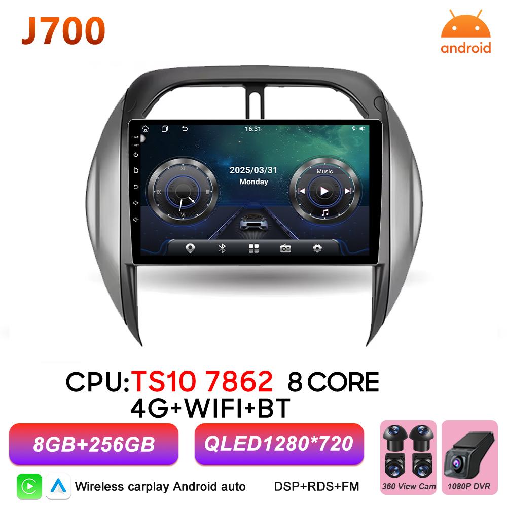 Android 16 Car Radio Carplay For Toyota RAV4 RAV 4 2003 2004 2005 Car Intelligent Systems Multimedia Player Wireless Head Unit