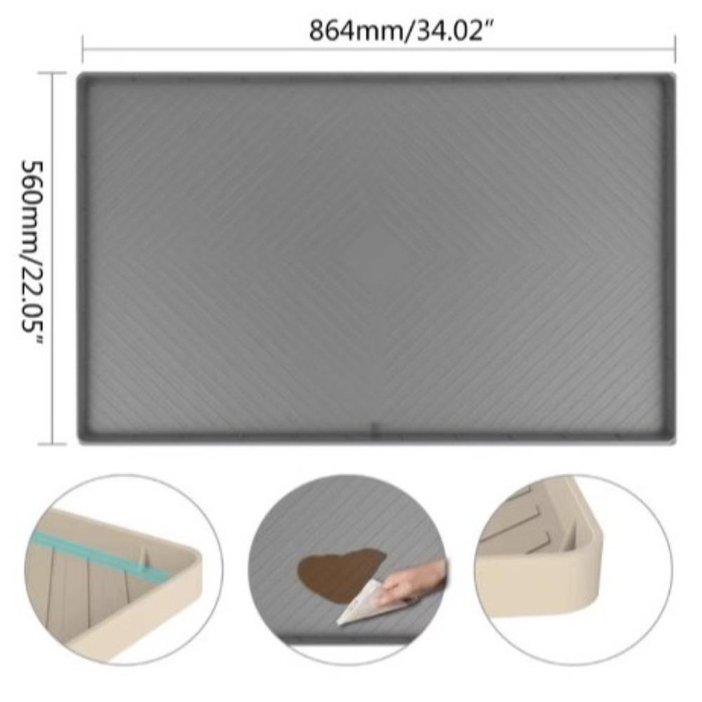 Silicone Under Sink Mats Multi-functional Kitchen Drip-Tray Washable Shelf Mats  Kitchen