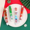 10 Pcs Christmas Cartoon Ten Color Pens for Children Birthday Christmas Carnival Party Gifts School Kindergarten Reward Pack