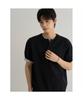Simple Henley Neck Short Sleeve Knit Black