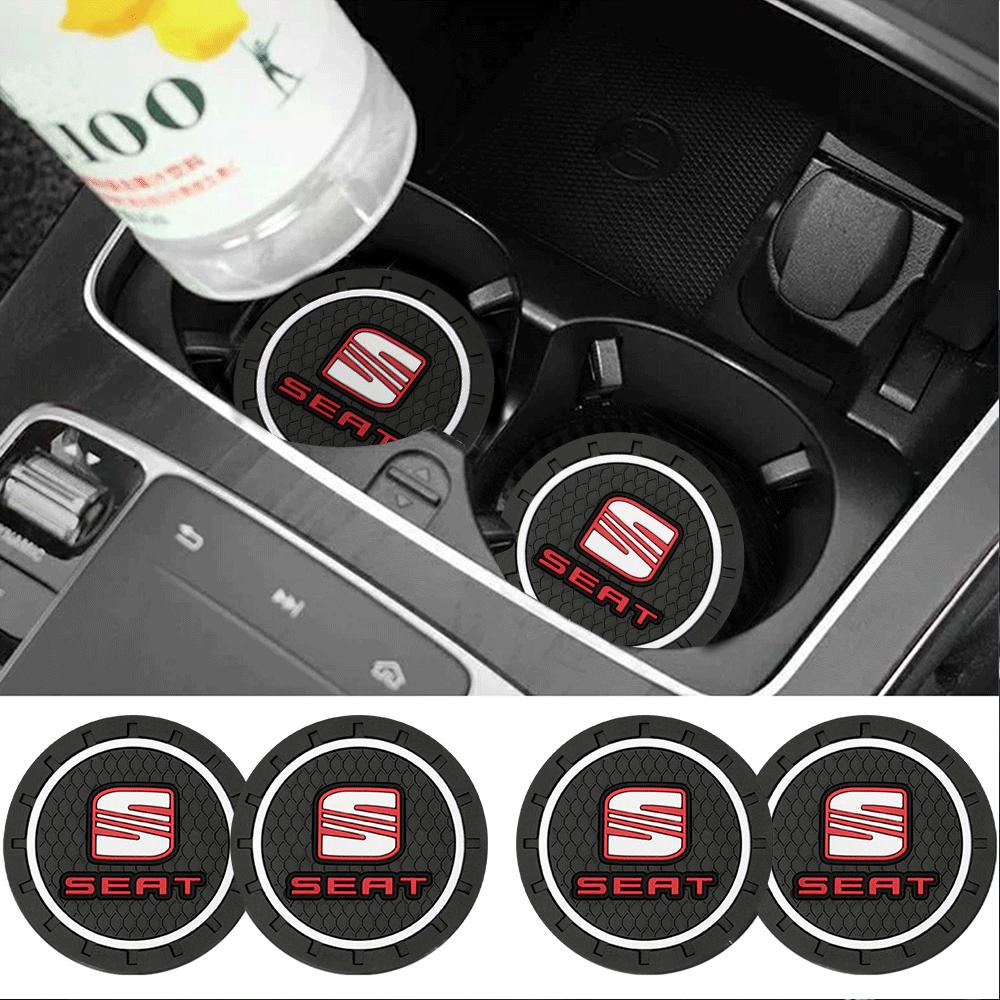 Für Seat Leon 5f Ibiza Arosa Ateca Altea FR Arona Cupra Toledo 1/2 Stück Auto Anti-Rutsch Silikon Pad Getränkehalter Becherhalter Untersetzer