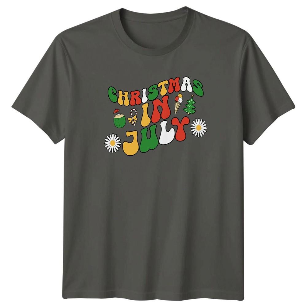 Christmas In July Unisexs TShirt Groovy Xmas Christmas Gift For Her S