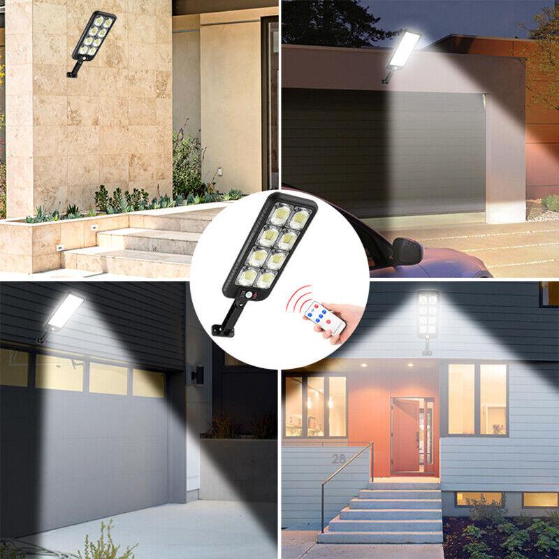 200led Solar Street Light Outdoor Waterproof Motion Sensor Lamp Solar Wall Light Dusk To Dawn Road Lamp with Remote for Garden