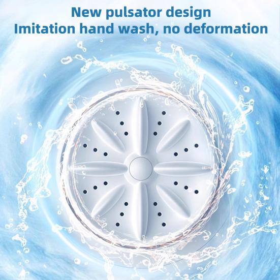 Portable Mini Washing Machine Underwear Washer Large Capacity Rechargeable Ultrasonic Washing Machine Cordless Laundry Machine