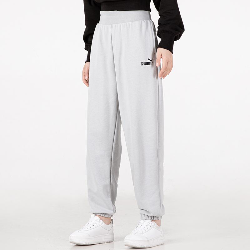 Puma Basic Sweatpants With Elastic Cuffs Women Bottoms Grey 671604-19