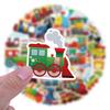 60PCS Cartoon Train Waterproof Stickers for Journals, Water Bottles, and Computers