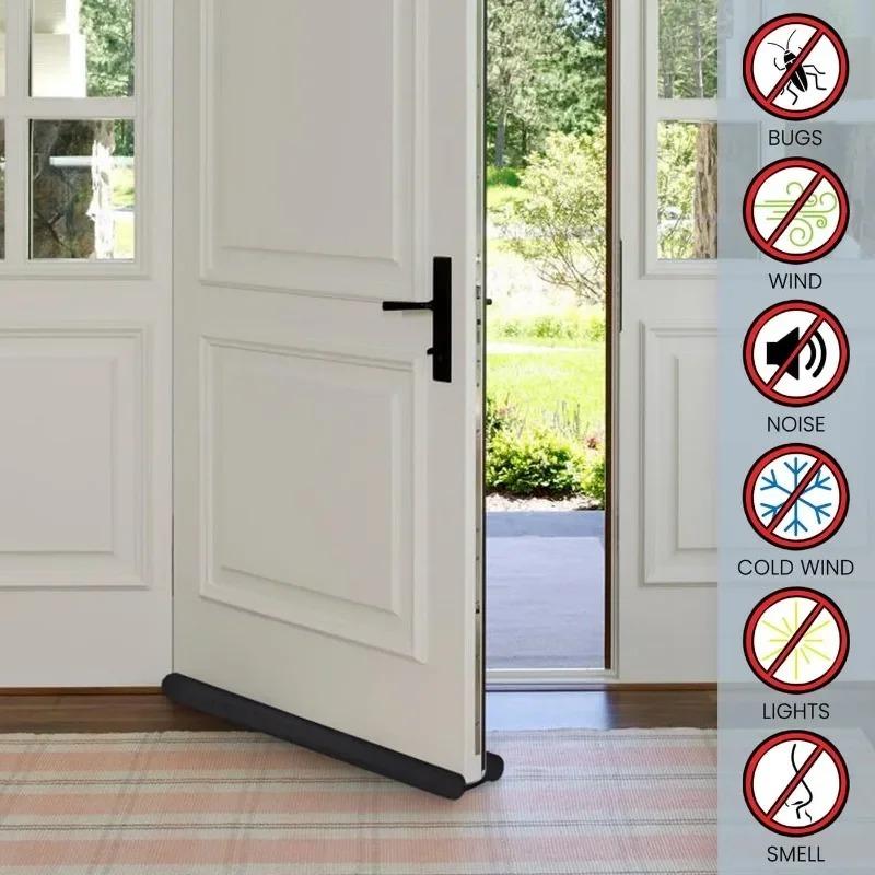 1PC Flexible Soundproof Under Door Draft Stopper Door Bottom Seal Strip Thicker Anti-Cold Gap Blocker Sealing Weather Strip