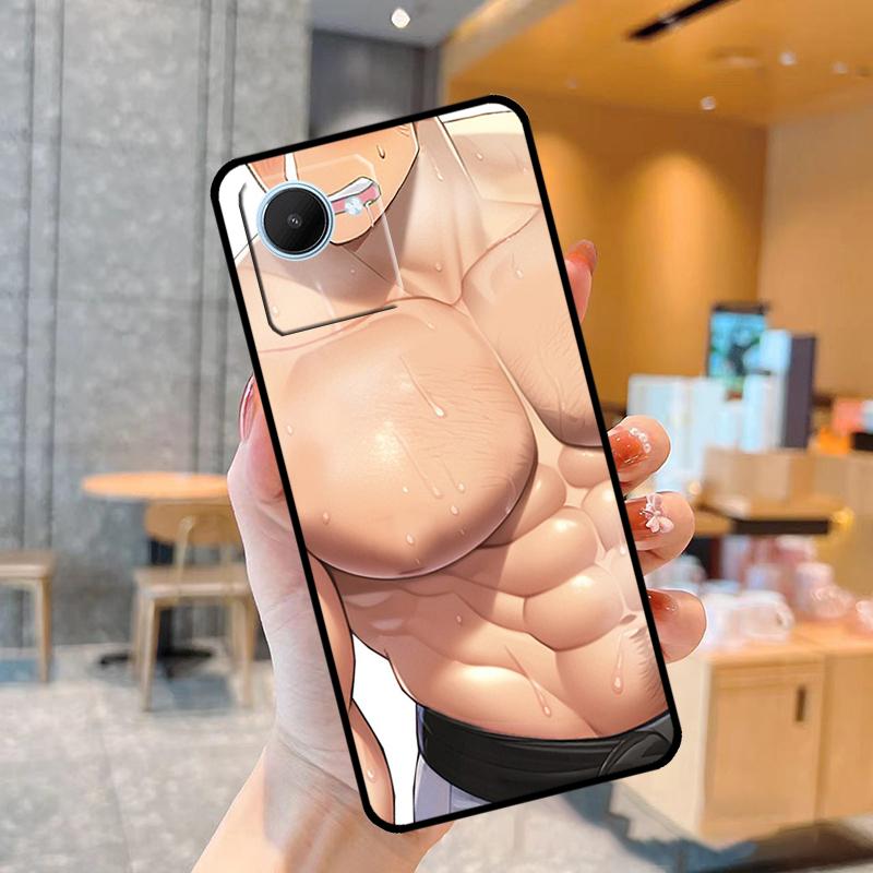 sexy Muscle Man Himbo Case For Realme C55 C33 C31 C35 C30 C11 C15 C25s C21Y GT Neo 5 3T 2T 8 9 10 11 Pro Plus