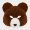 Halloween Simulation Brown Bear Mask Masquerade Party Cosplay Plush Mask Cross-Border Full Face Mask Props
