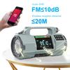 Nouzové rádio FM/MW/SW/VHF/WB Přenosné rádio s alarmem SOS LED svítilnou BT reproduktorem Ruční klika Solární rádio pro přežití