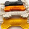 Durable Felt Bone Rope Dog Toy, Interactive Tug-of-War Pet Chew Toy for Puppy, Teething Toy for Small Medium Dogs