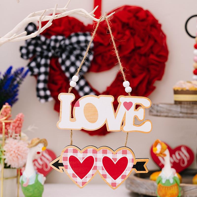 

Crafted Beautifully Wooden Love Cupid Hanging Decoration For Enchanting Valentines Cupid Wooden LOVE