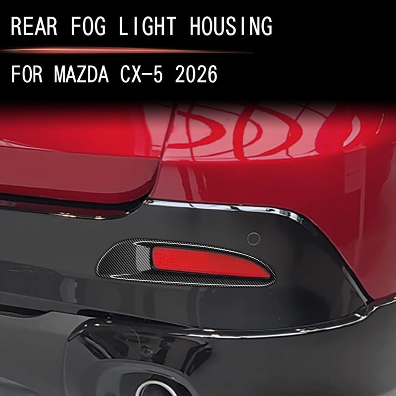 For Mazda CX‑5 2026‑2028 LHD RHD Car Rear Fog Light Eyebrow Trim Fog Lamp Cover Decor Exterior Accessories