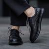 Fashion Outdoor Walking Shoes Leisure Walk Oxford Shoes Simple Brogue Flats Genuine Leather Mens Casual Footwear Man Lace Up Dress Shoes