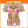 Dreipunkt-Bikini-Muster Parodie Bedrucktes T-Shirt Unisex Kurzarm-Tee Für Männer Frauen