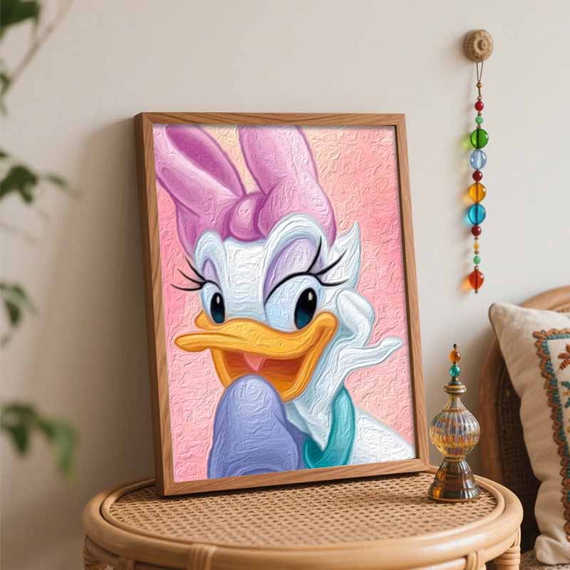 Disney Daisy Duck Oil Paint by Numbers Painting Kit Handmade Diy Home Decor Gifts Wall Art Canvas Picture Crafts for Room Decor 130