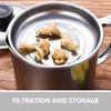 Stainless Steel Oil Filter Pot Kitchen Oil Container Can With Fine Mesh Strainer For Home Kitchen Frying Oil Storage Reuse