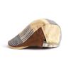 Spring Peaked Cap Stitching Stripe Color Block Forward Cap Men Beret