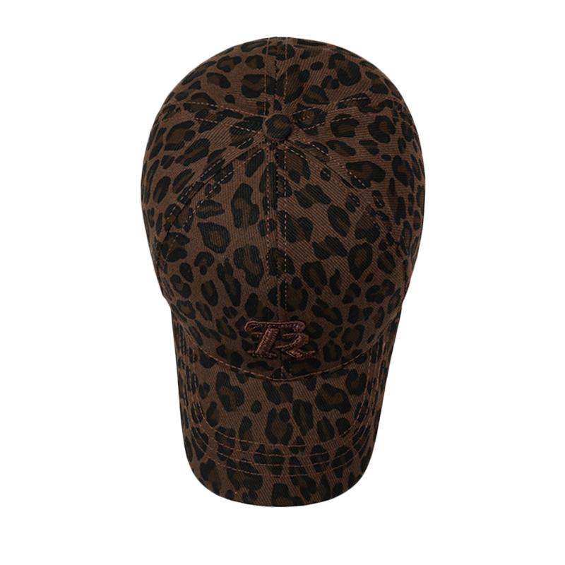 Leopard Print Baseball Cap Unisex Sun Hat Outdoor Sunscreen Cap Letter Embroidered Cap