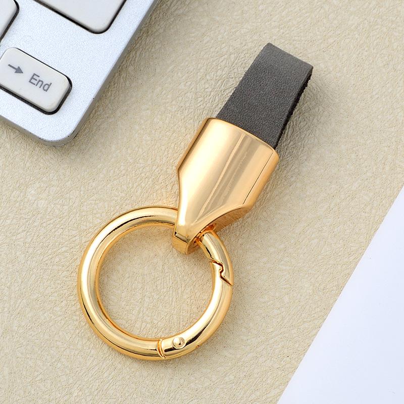 Personalisierter Auto-Schlüsselanhänger für Herren - Kurzer Anti-Verlust-Leder-Schlüsselanhänger mit aufgedrucktem Logo