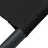 Sun Lounger with Sun Canopy and Cushions Black