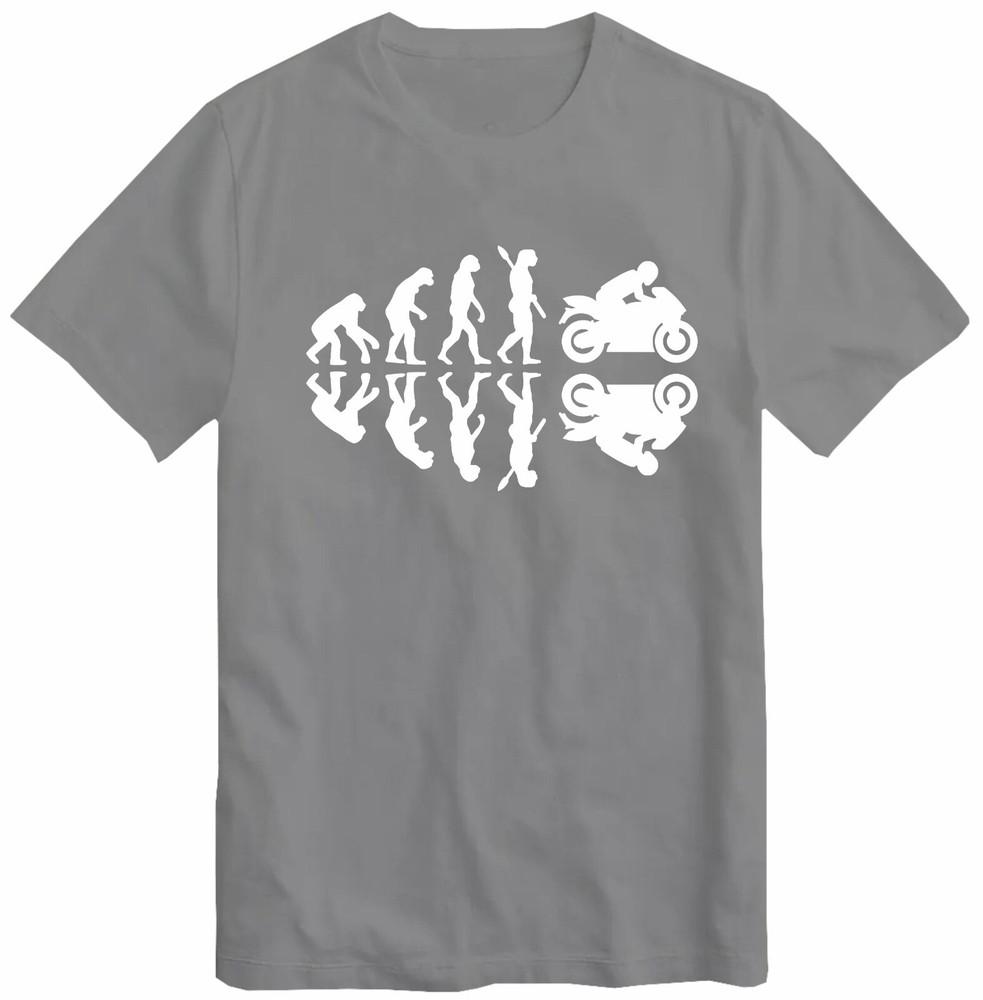 Evolution Of Motorbike Tshirt Biker Bike Rider Racer F1 Racing Reflection Top