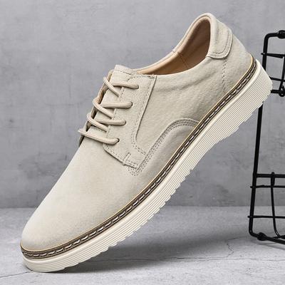 FashionMens Shoes Suede Genuine Leather Casual Sneakers England New Fashion Business Luxury Flexible Non-slip Comfortable Dad Sheos Men