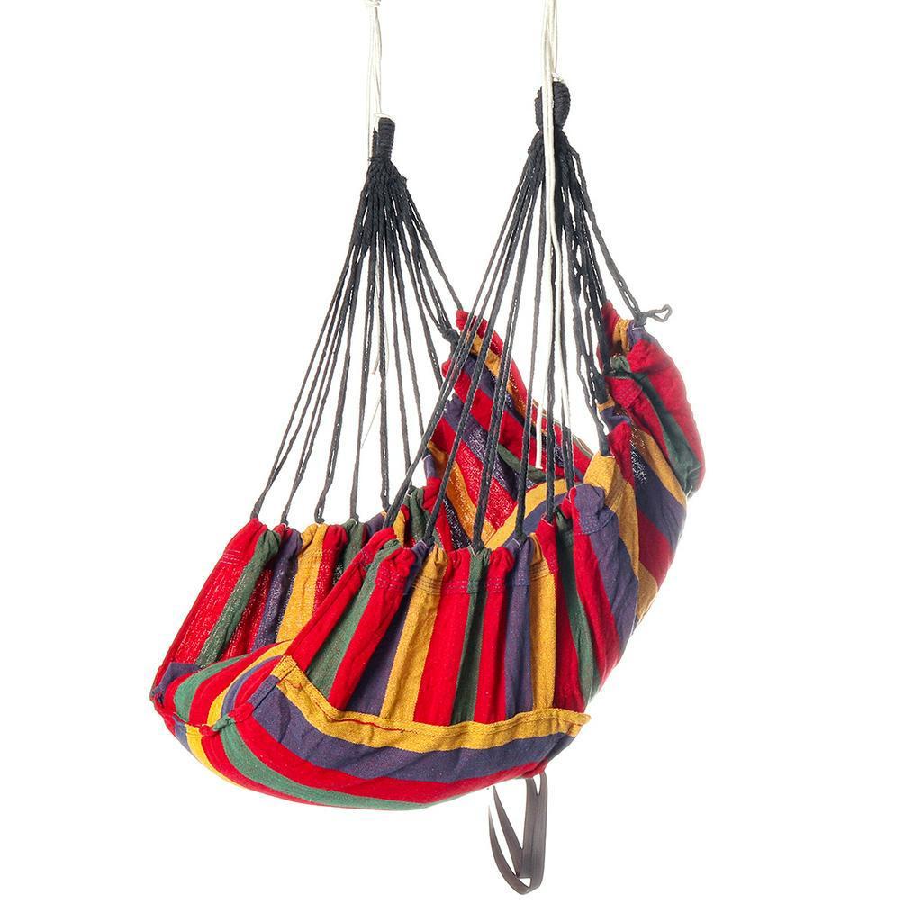 Tragbarer Hängesessel Hängesessel Schaukelstuhl Sitz mit 1 Kissen für Garten Outdoor/Indoor Modische Hängemattenschaukeln