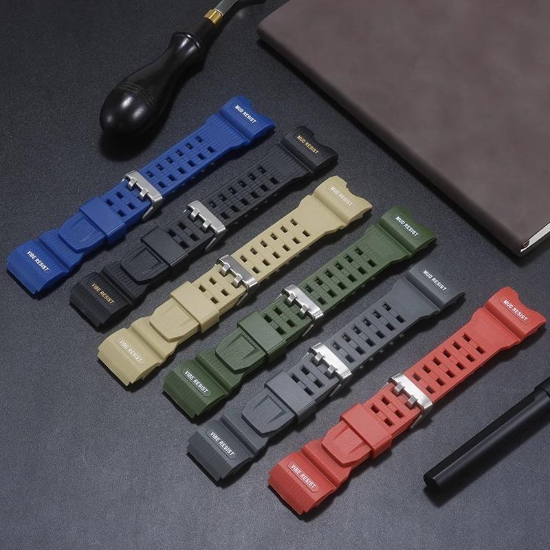 Resin Silicone Watch Strap for Casio Big Mud King Watch GWG-1000 GWG-1000GB GWG-1000-1A/A3/1A1 GB/GG Wristband Red Black Khaki
