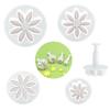 8pcs Daisy Pattern Cookie Cutter PP Biscuit Cutter Mold Flower Plunger Cutter  Summer Baking