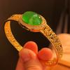 Vollständig Grün, Yang Grün, Natürliches Achatgrünes Chalcedon-Armband, Damenöffnung Ist Leicht Eingelegt, Und Die Echtaufnahme Ist Treu.