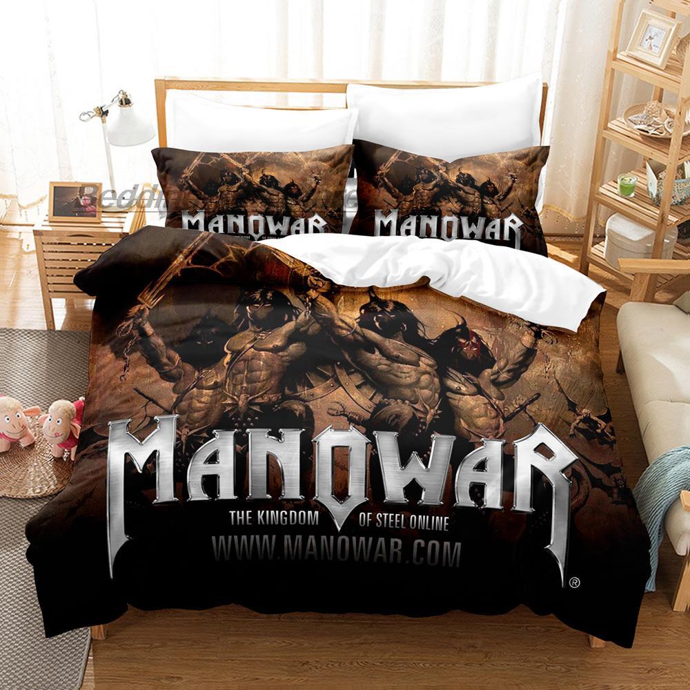 Comforter Manowar Bedding Set Single Twin Full Queen King Size Bed Set Aldult Kid Bedroom Duvet Sets 3D Print Hip Hop