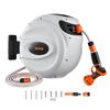 Retractable Hose Reel Water Hose Reel 65.6'x1/2" 180° Swivel Wall-Mounted