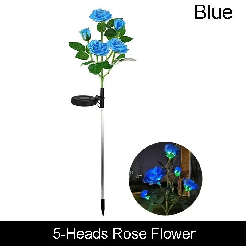LED Outdoor Solar Lamp Simulated Eternal Flower Snow Lotus Lawn Lamp Garden Summer Camping Party Landscape  Lighting Decoration