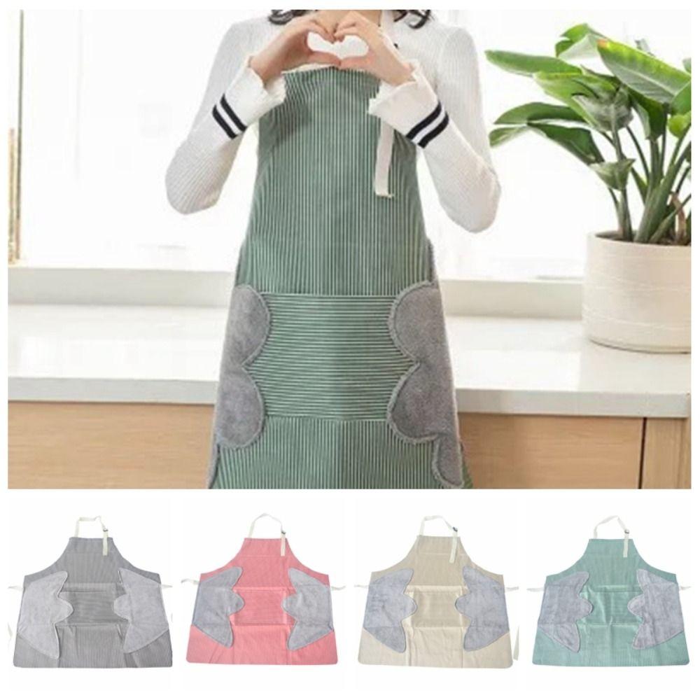 

Маслостойкий кухонный фартук в полоску, женский фартук, аксессуары для приготовления пищи, водонепроницаемый фартук для кухни