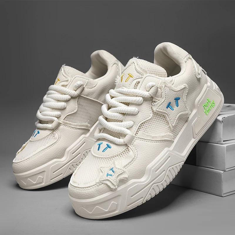 

2024 New Men s Casual Mesh Breathable Versatile Sports Shoes Classic Puzzle Personalized Lace Up Spring and Autumn Shoes Size 44 39