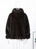 Women's Fur Hoodie Women's Hooded Pullover Women's Loose Hoodie Women's Brown Hoodie 2026