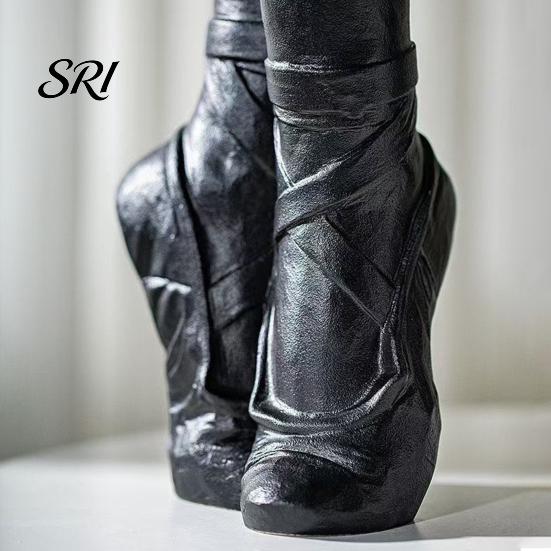 Ballet Pointe Shoe Decor Shoes Flower Vase Modern Floral Arrangement Table Centerpiece Abstract Art Dancing Unique Decorative for Coffee Office Shelf