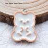 Colorful Resin Drip Cartoon Bear Ice Cream Pendant - Cute Fruit Jewelry Accessory for DIY