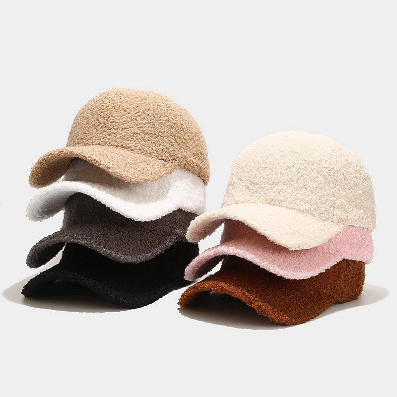 Autumn 2025 Lambswool Baseball Cap - Unisex Retro Casual Fashion